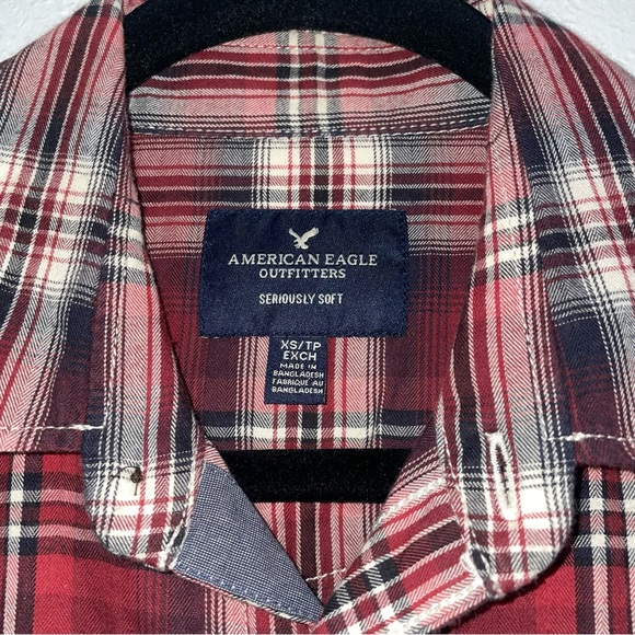 Men's American Eagle Outfitters Button Down Red XS - Picture 2 of 3